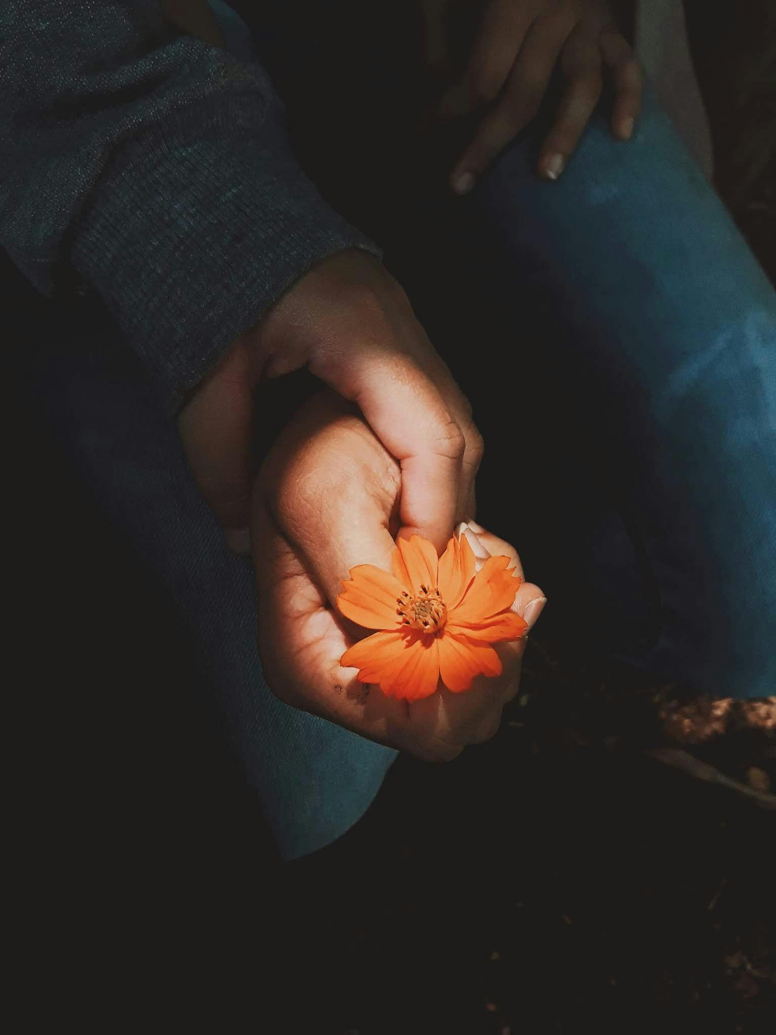 Holding Flower